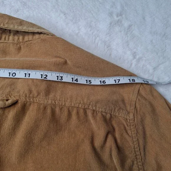 Reverb Mens Corduroy Shirt Sz XL Button Down Western Cowboy 70s Rodeo Camel - Picture 11 of 11